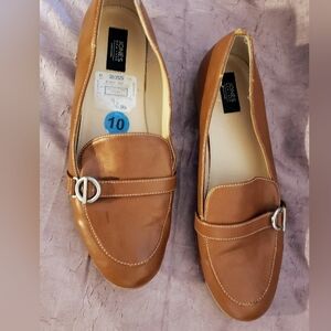 Jones New York Signature Classic Rounded Toe Cognac Annette Loafers Size 10